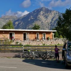 L'ancienne station de ski abandonnée de Castel di Vergio, devant le gite des "GRistes" du GR20